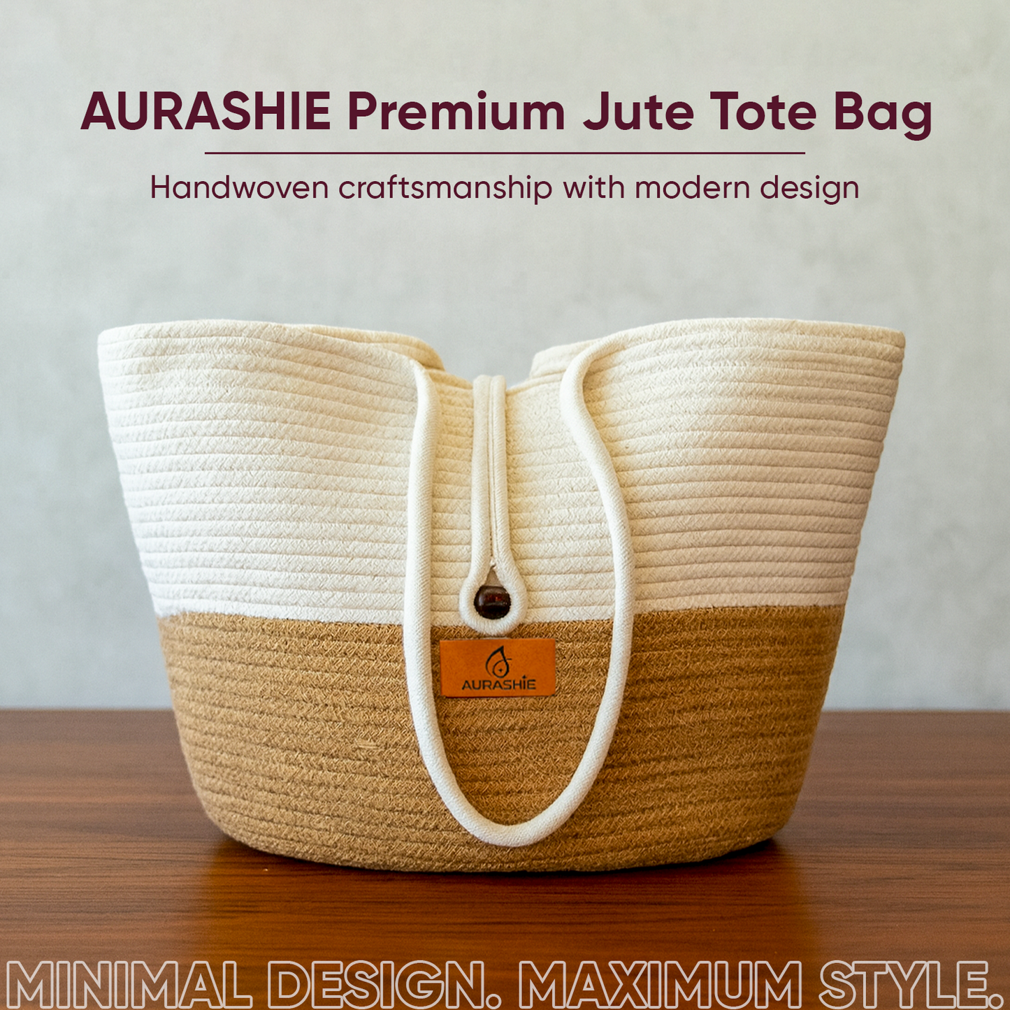 Jute-Cotton Chic Tote