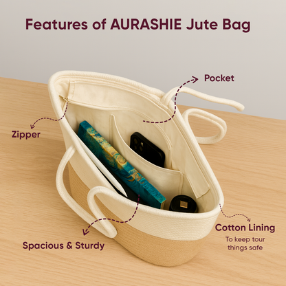 Jute-Cotton Chic Tote