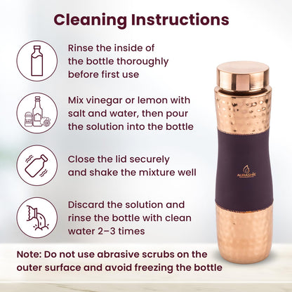 Hammered Copper Drinkware Set (Bergandi Grip Sleeve)