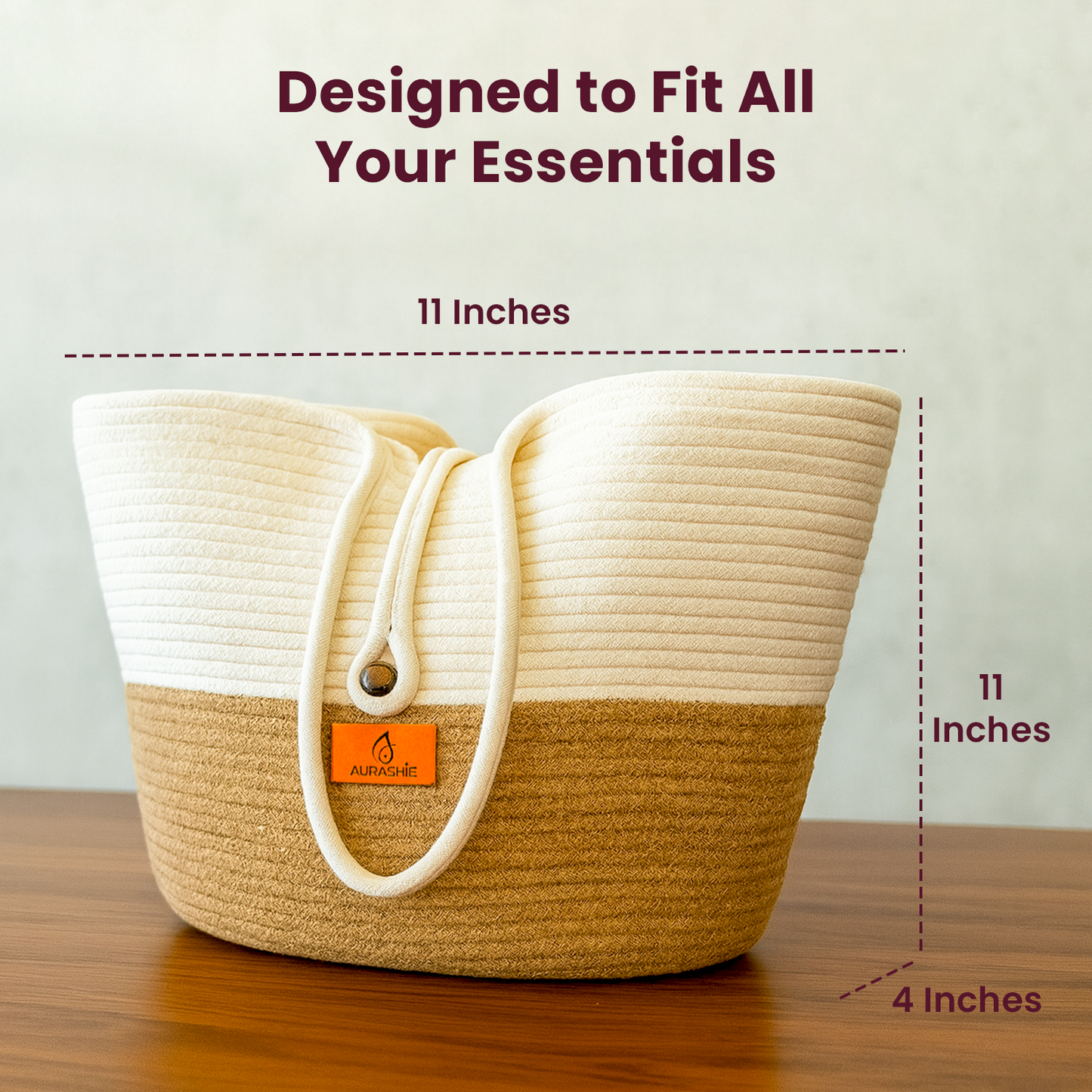 Jute-Cotton Chic Tote